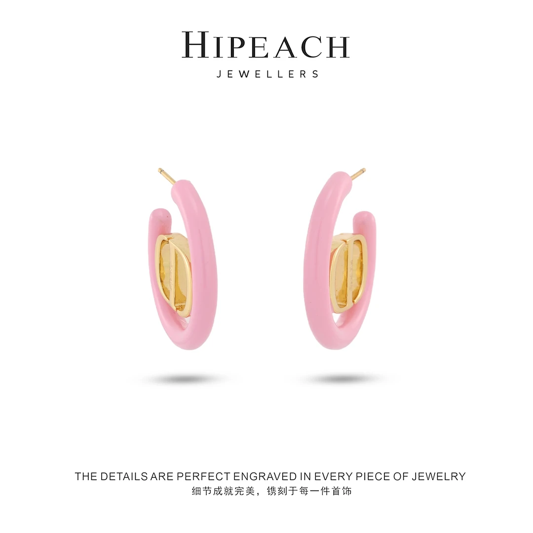 铜合金耳饰  镀K金 ♠天天♠光面猪鼻圈圈耳圈HTYH0007 HTYH0008