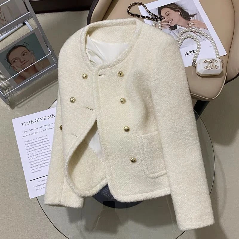 【现货+运费险】春秋内胆米白色高级感超好看外套小香风气质款YN877