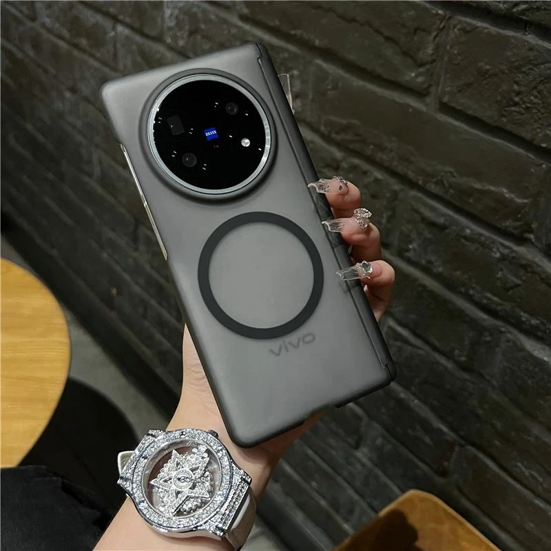 双中轴保护适用vivoxfold5磁吸手机壳3 Pro磨砂套华为x6荣耀5三星