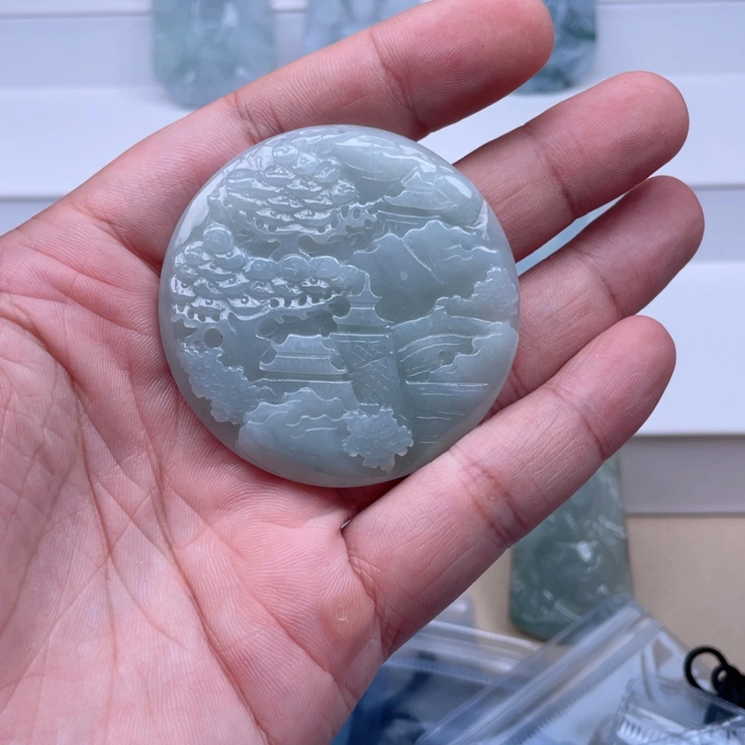 颈饰未镶嵌翡翠多样性发其一 天然A货翡翠0025