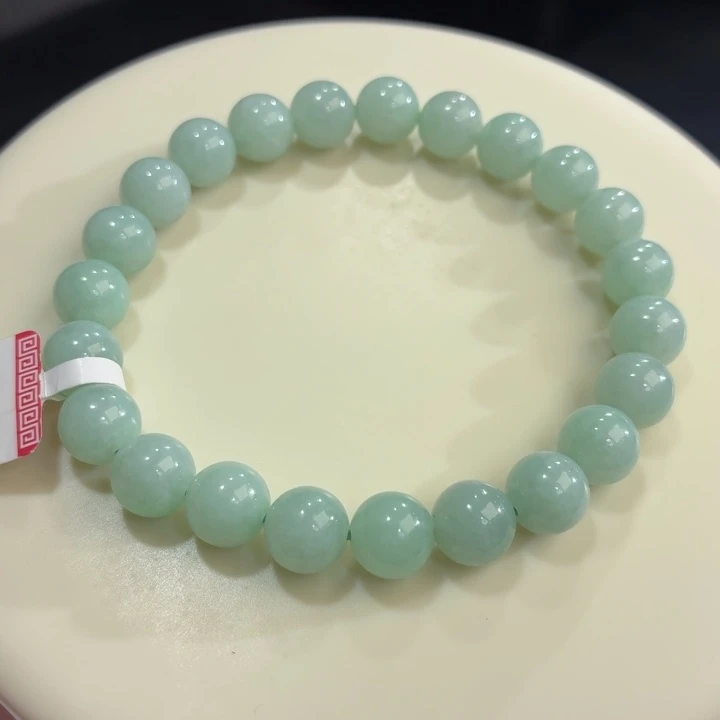翡翠未镶嵌手链晴底卡8.5