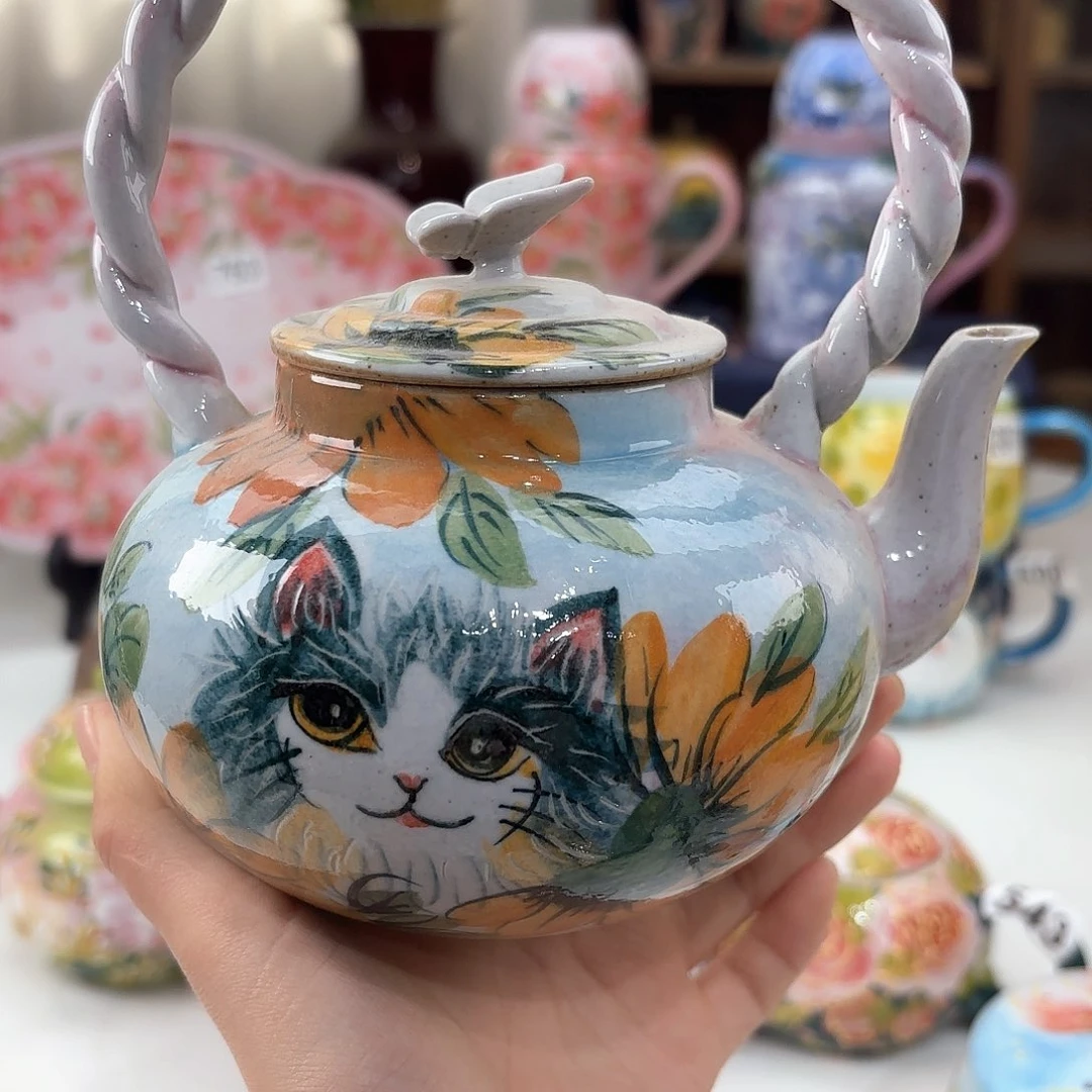 景德镇手绘高温釉下彩陶瓷茶具