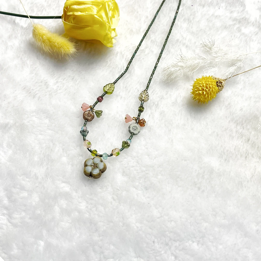 手工串珠 | 复古风国风民族风 | 首饰编织c201【本店均是孤品】