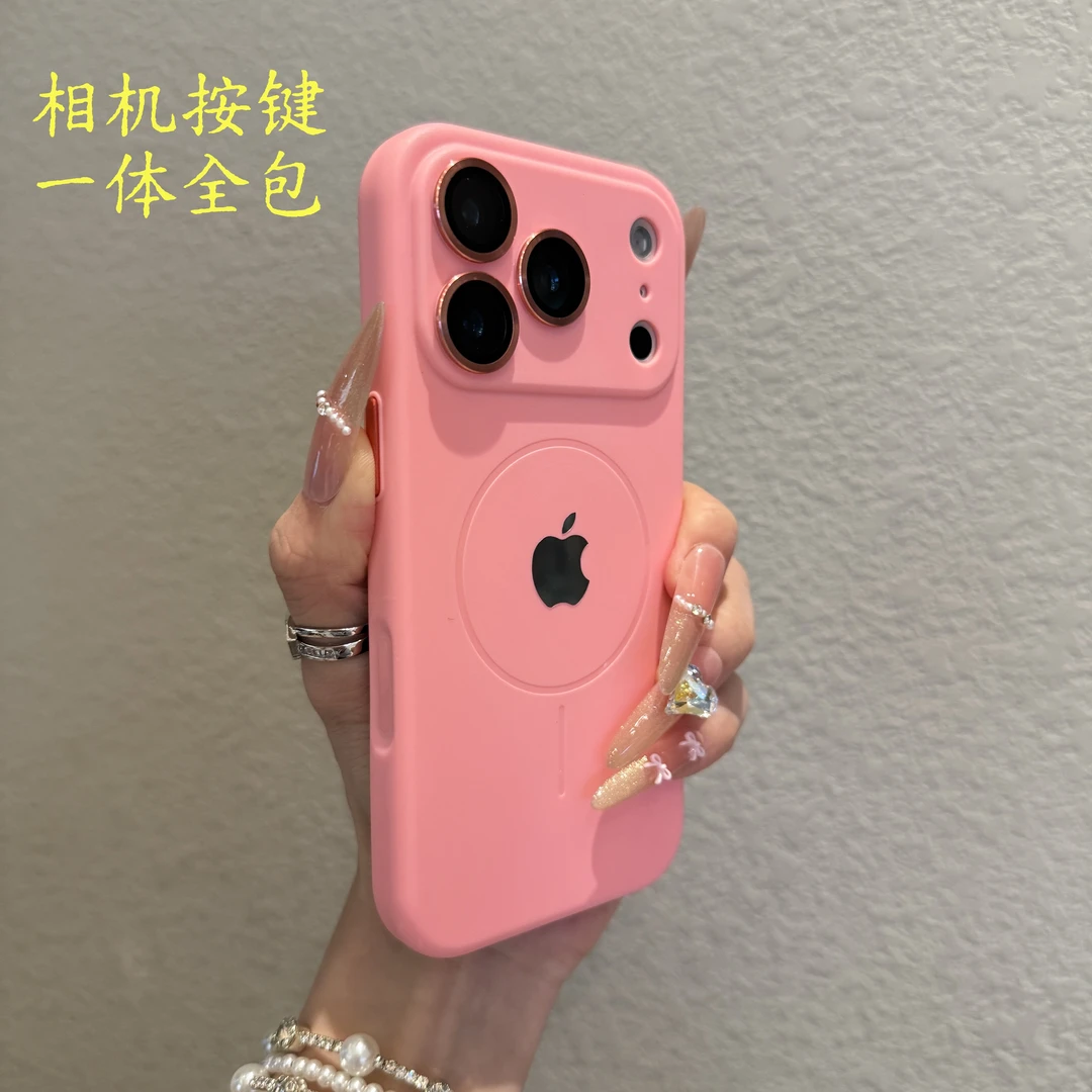 简约液态软胶适用苹果17promax手机壳iPhone16带镜头膜15全包14女