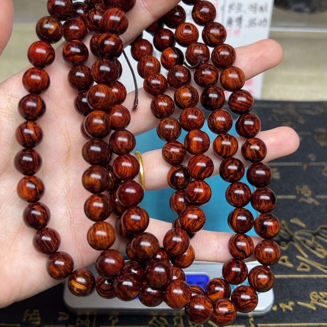 木红降10-108圆珠黑金树心油虎斑纹