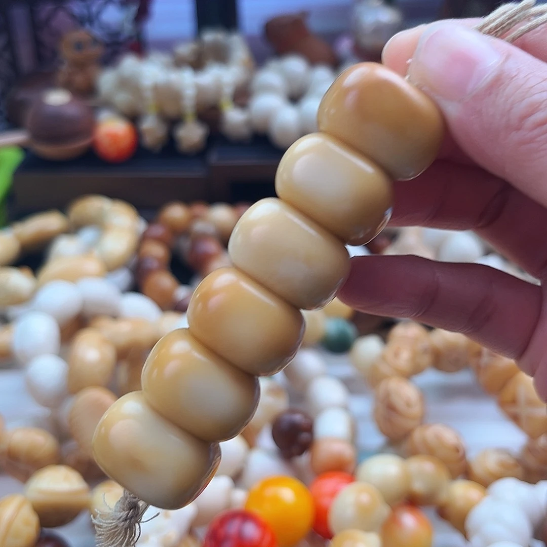 菩提根/象牙果手串新品-烤色方扣糖葫芦