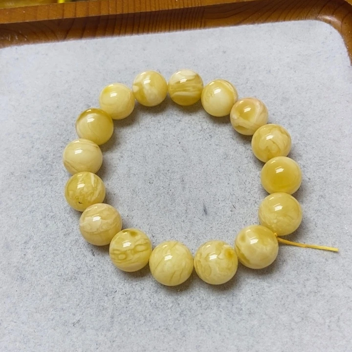 蜜蜡未镶嵌裸石手串