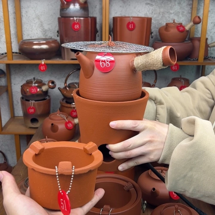 纯手工宽口 ➕直型五代炭炉 加电炉丝 送烧烤网