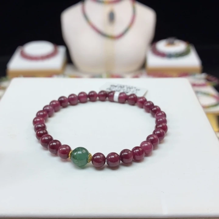 未镶嵌碧玺手链5.8mm±