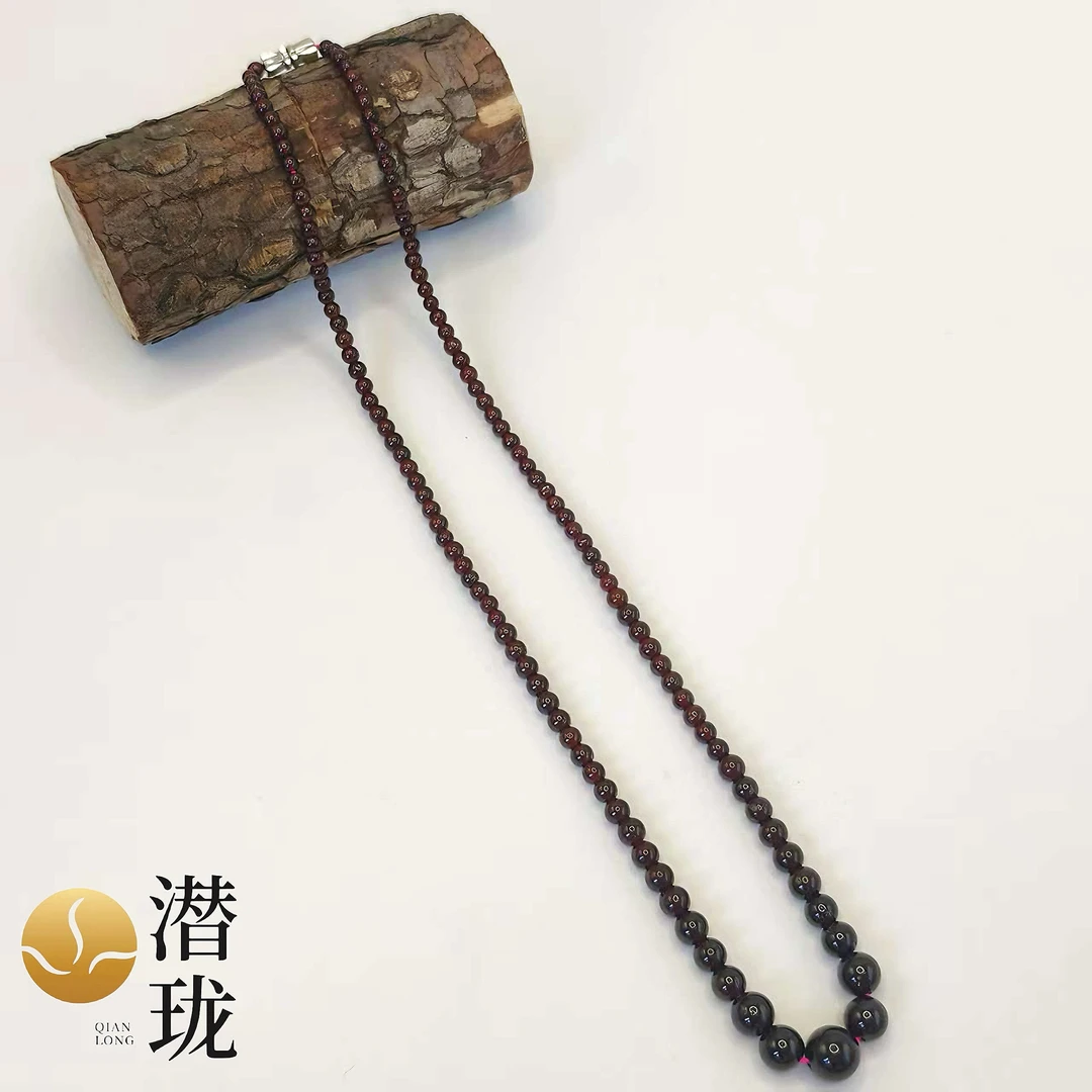 【潜珑】MG-6-017石榴石爆金星太阳花宝石光项链塔链