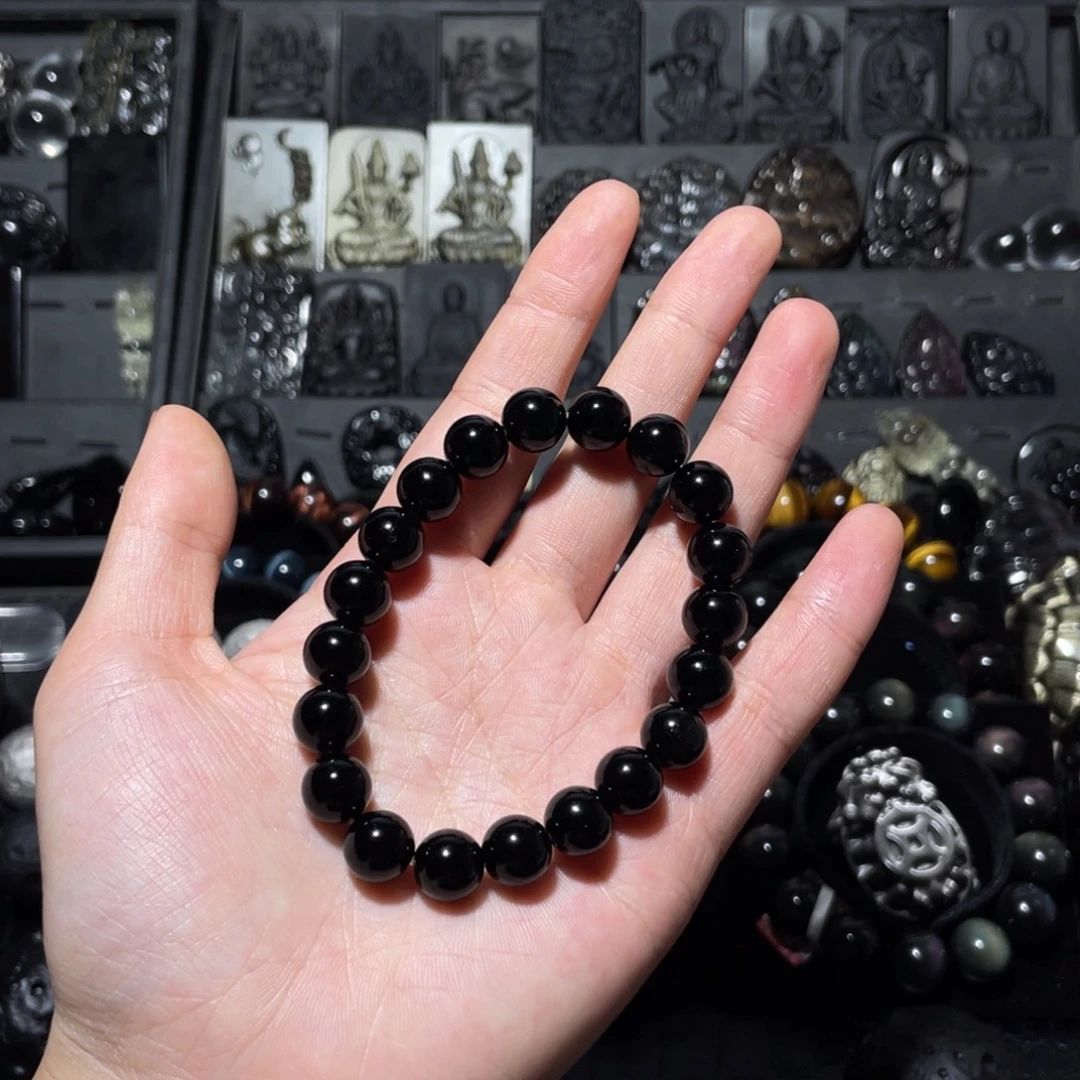 黑曜岩未镶嵌手链