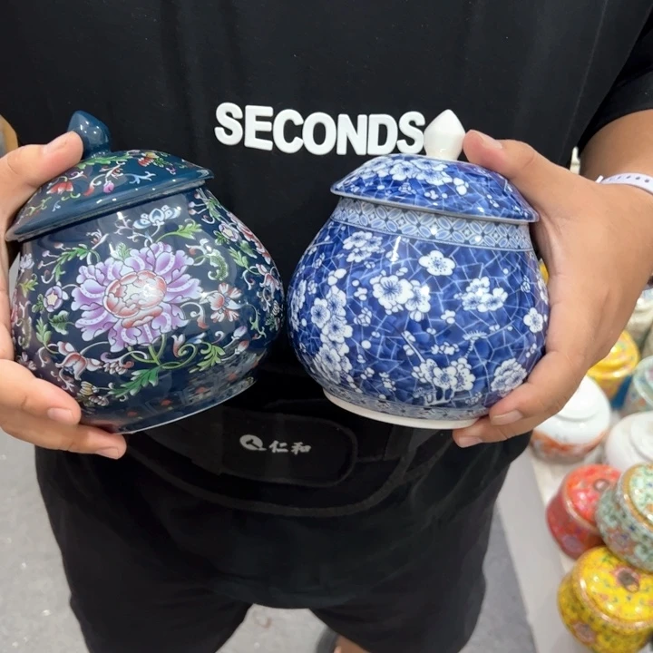 瑕疵福利品陶瓷茶叶罐介意勿拍