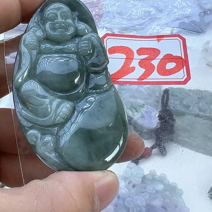 翡翠颈饰未镶嵌天然缅甸翡翠吊坠