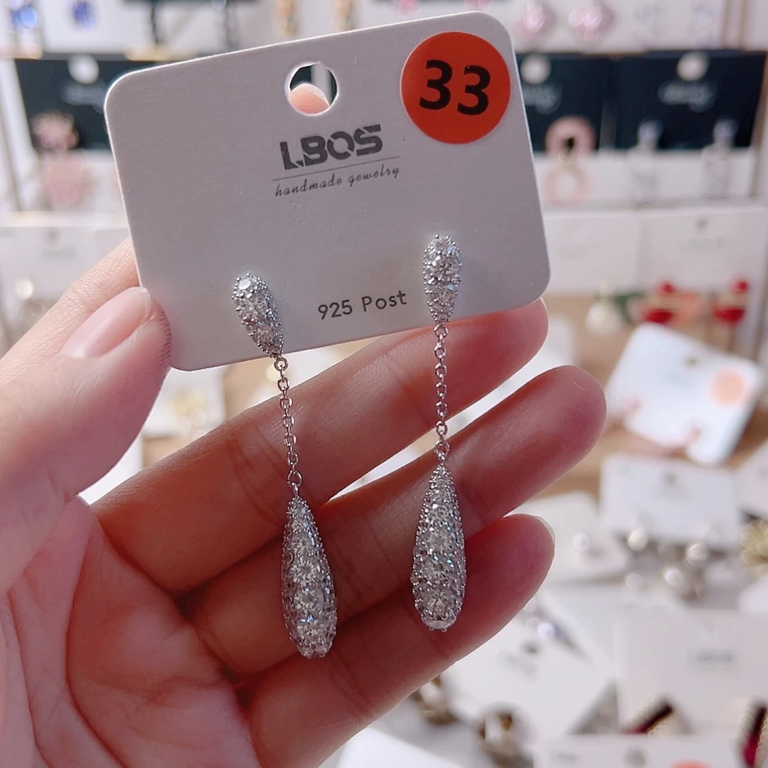 锆石纯铜合金耳环