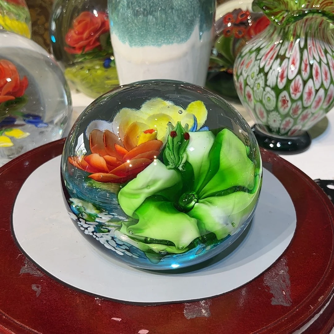 琉璃手工艺品纯手工瑕疵炸裂