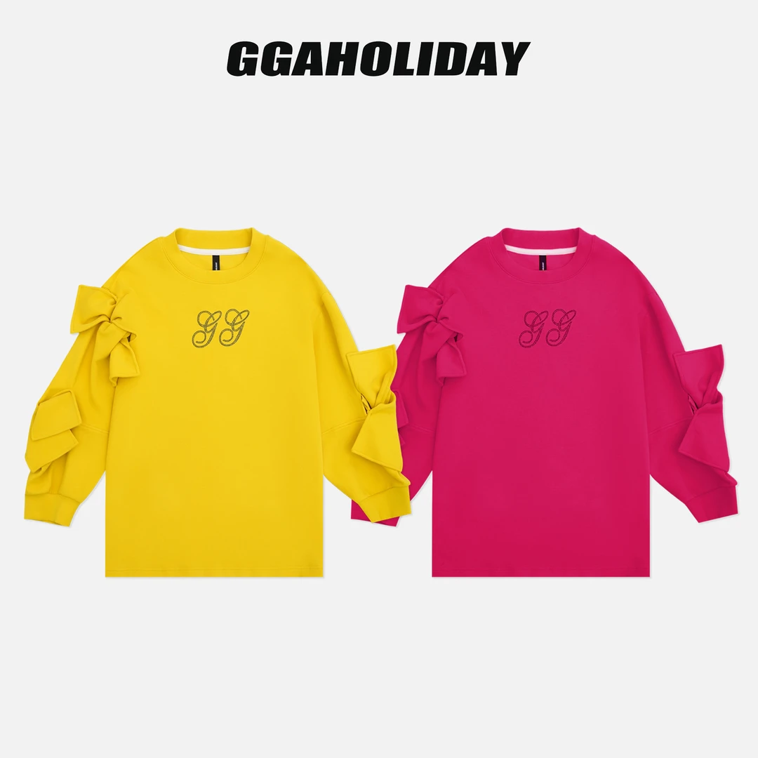 【上新】GGAHOLIDAY秋季时尚百搭宽松潮流拼接设计长袖卫衣-153171