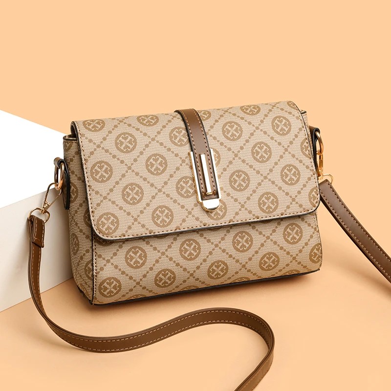 中年妈妈包2025新款时尚斜挎包韩版简约休闲高级质感大气单肩包