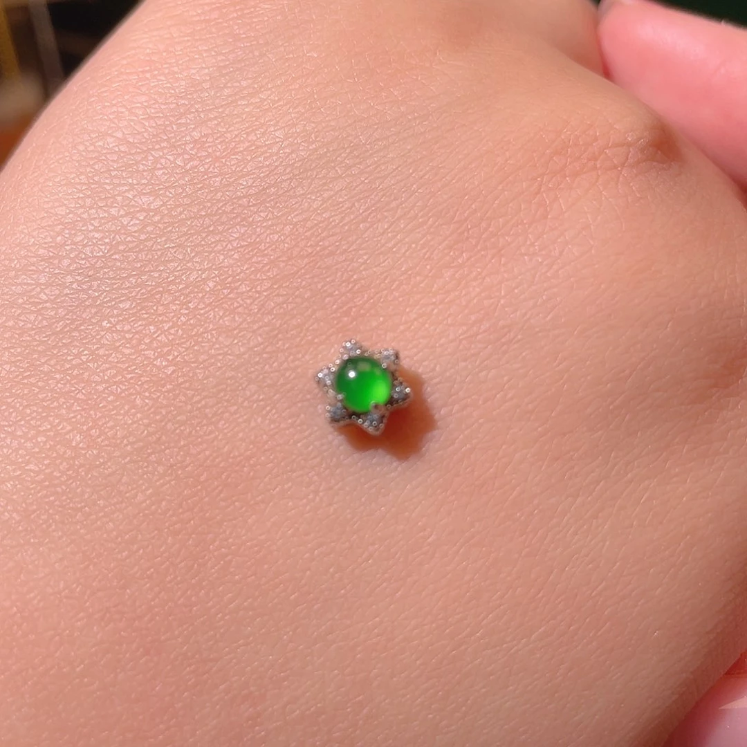 翡翠吊坠(不含链)银S925镶嵌