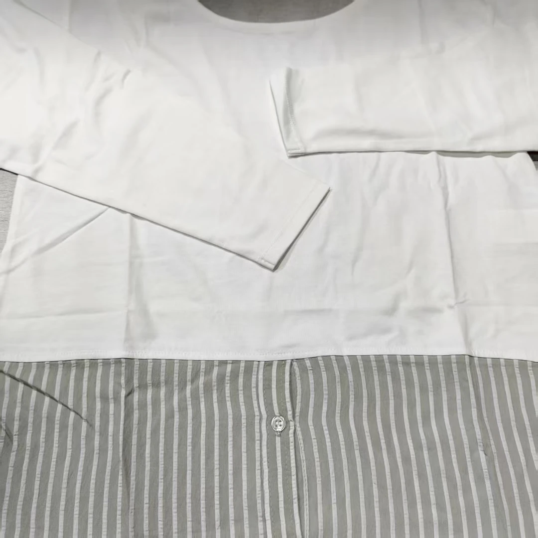 832号拼色T恤长袖