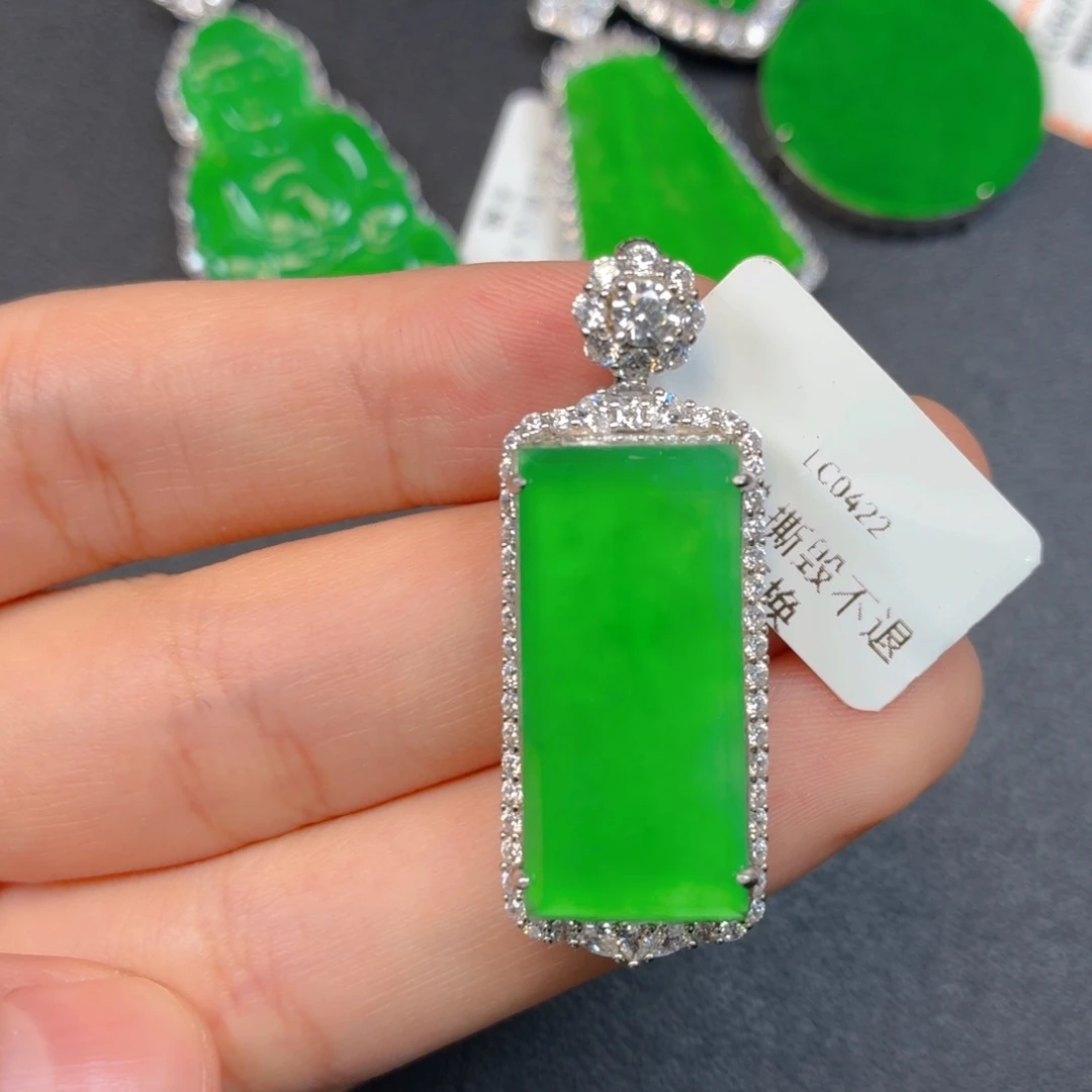 翡翠银S925镶嵌戒指