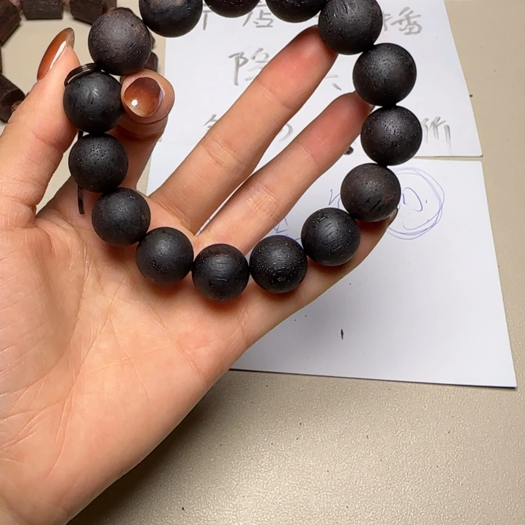 藤类降真香紫油圆珠1.5单圈手串