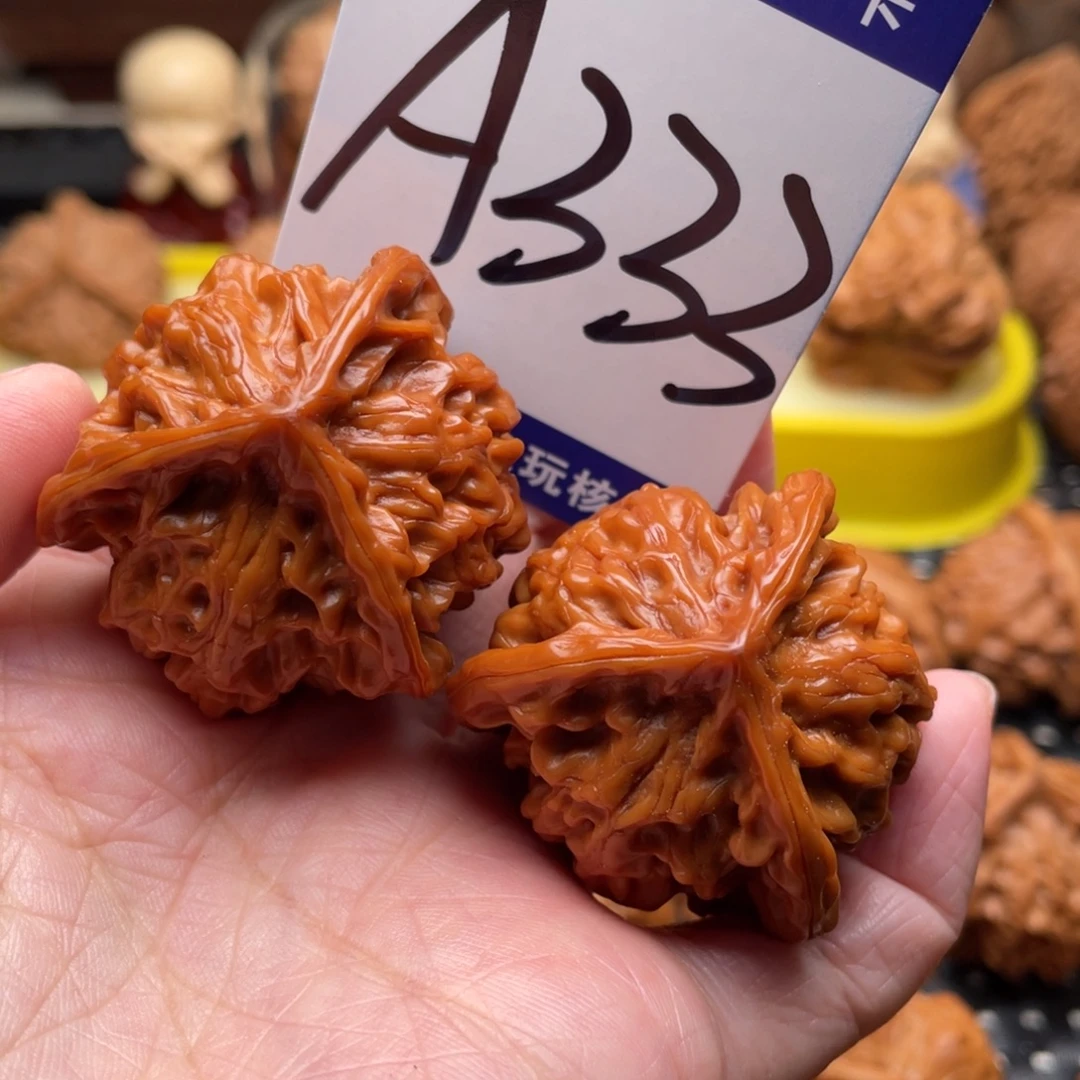 桃核把件盘山三棱38