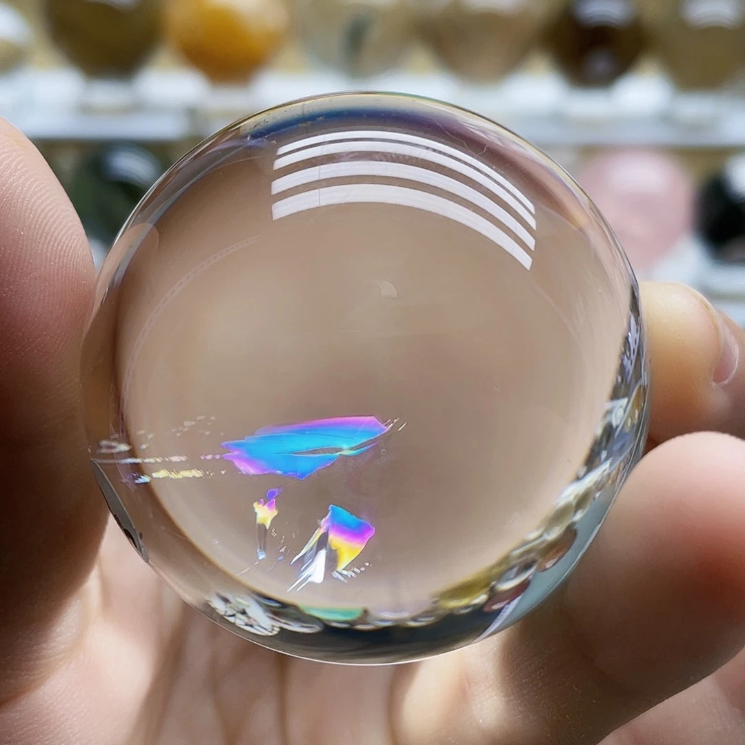 水晶珠宝半成品未镶嵌天然白水晶51.4mm