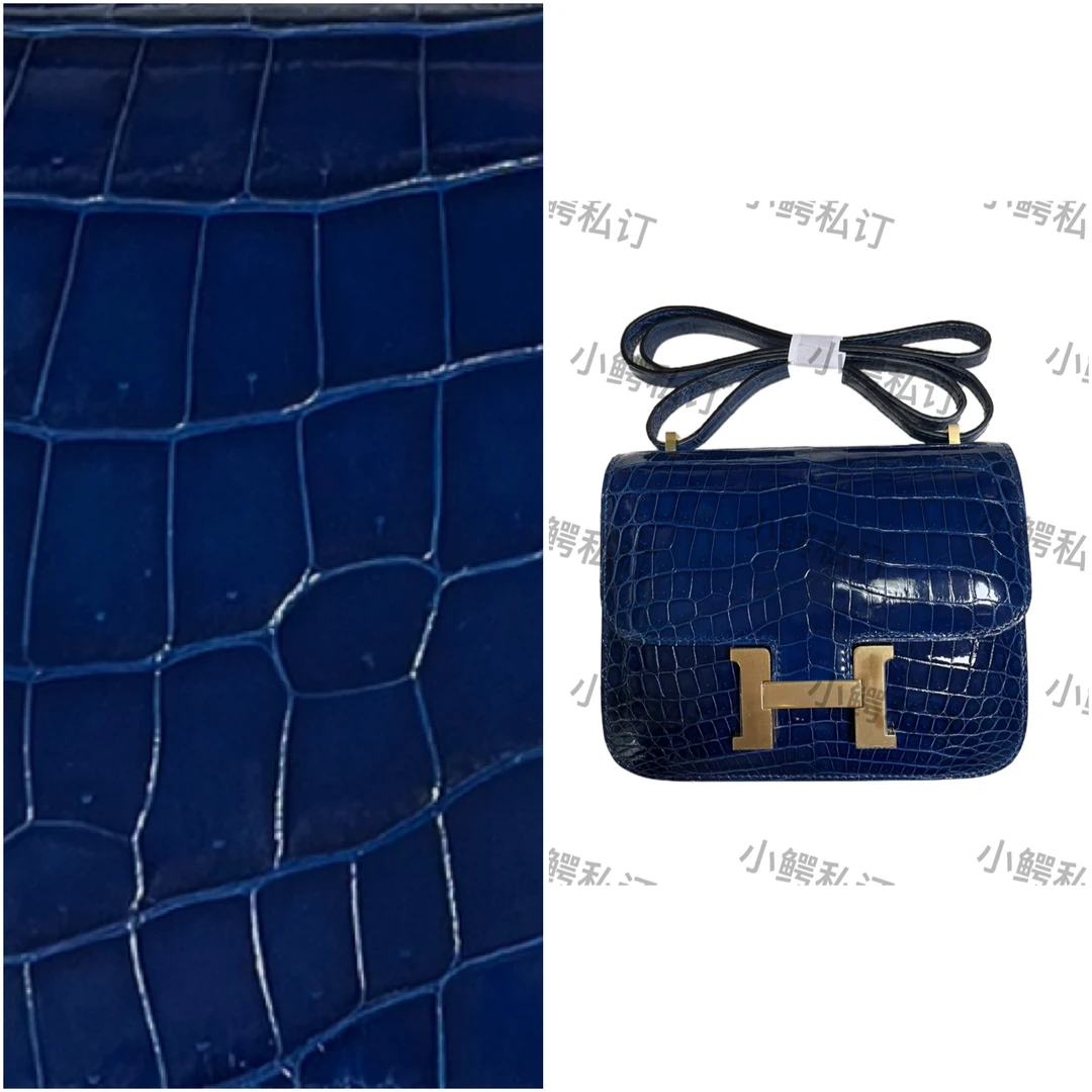 康康19亮面尼罗鳄高奢网红复古潮流休闲手提斜挎包包女款2025