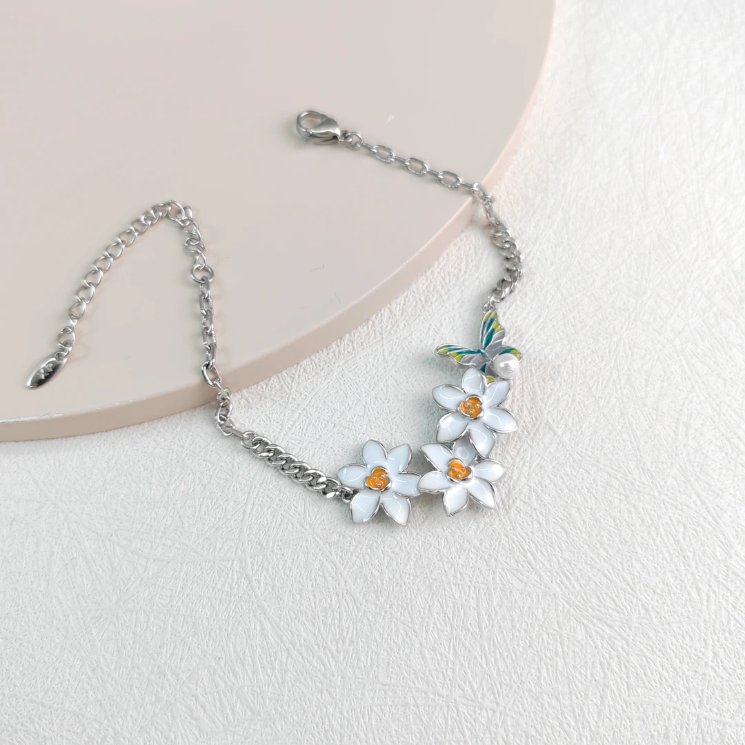 XUPING/旭平首饰 合金珐琅手链 【参与满赠】山茶花GDM X001004625