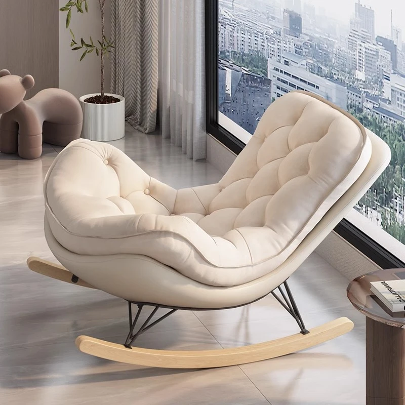 躺椅午休家用靠背椅子阳台摇摇椅懒人沙发成人家用休闲蜂窝椅