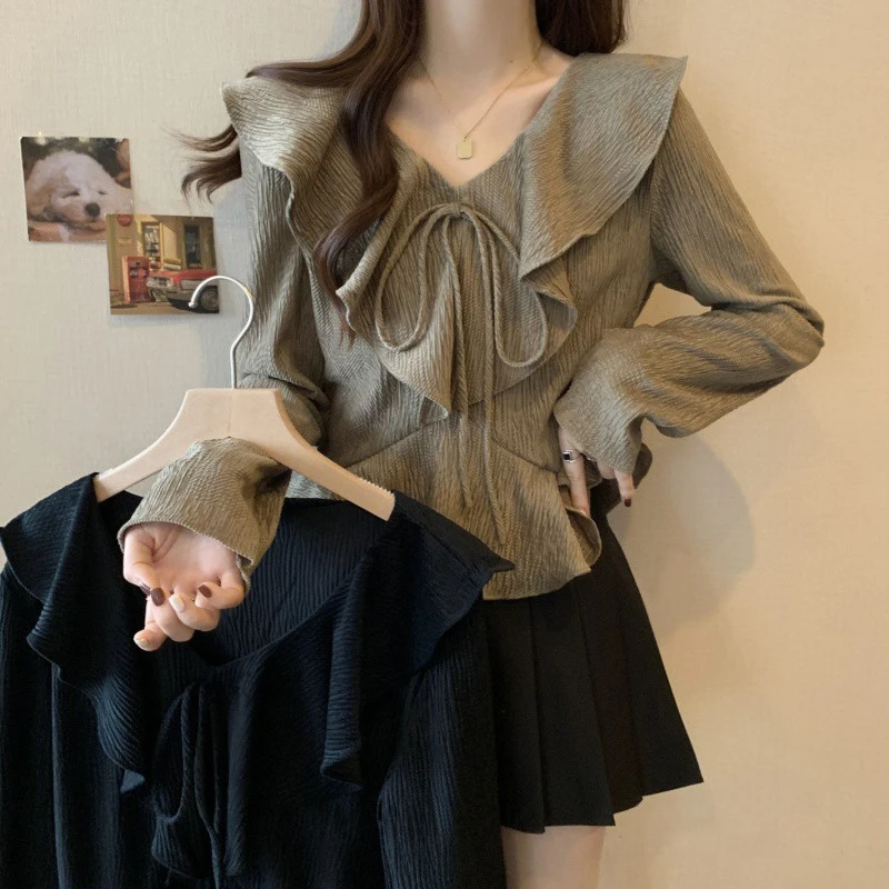 大码女装美拉德名媛上衣春季新款韩版胖时尚小香风遮肉显瘦