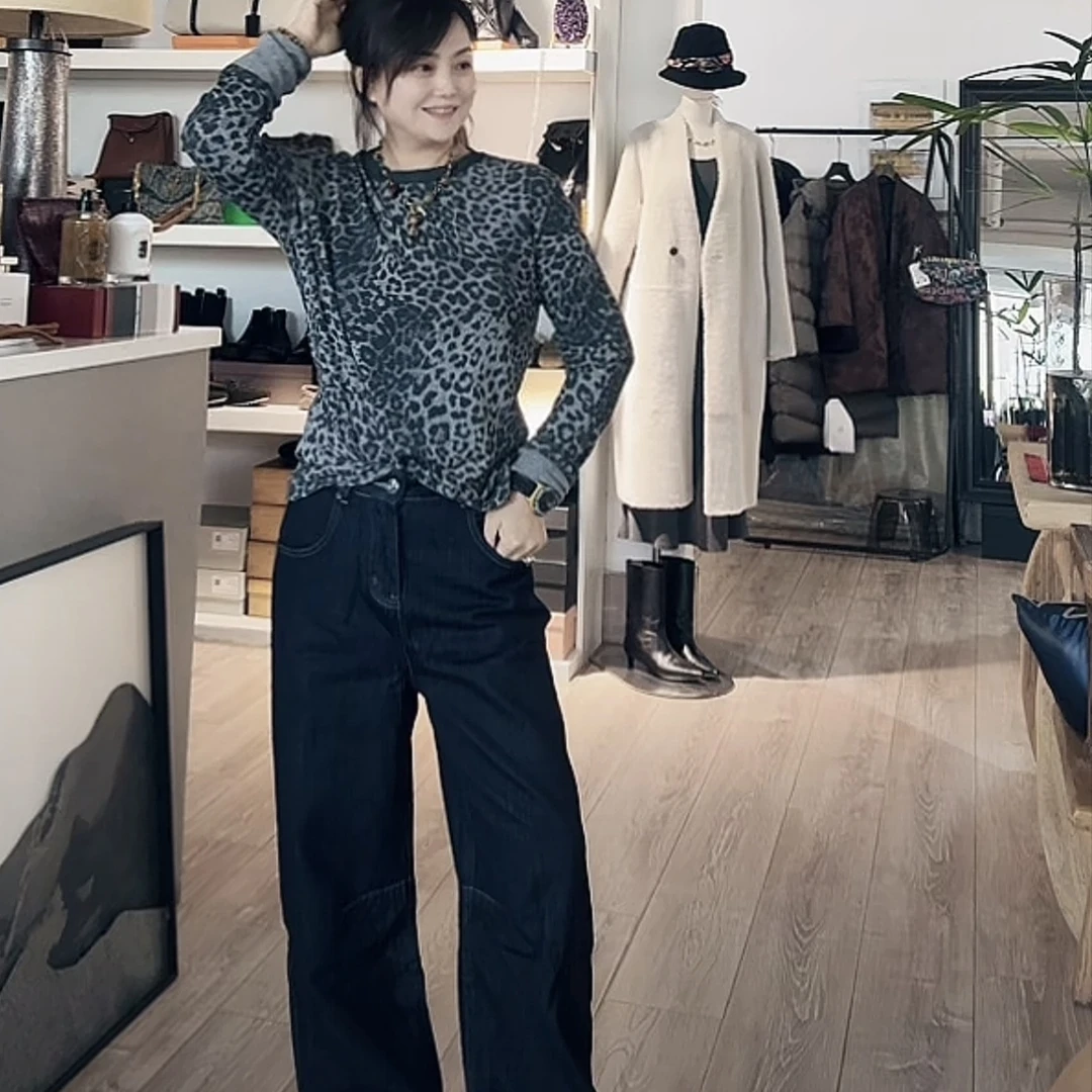 娜迪亚时尚百搭原色牛仔裤