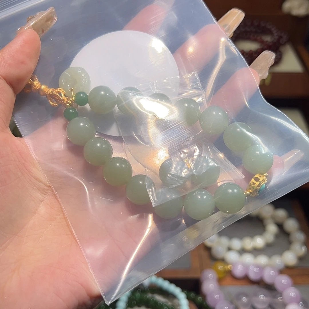 和田玉手串未镶嵌源**儿