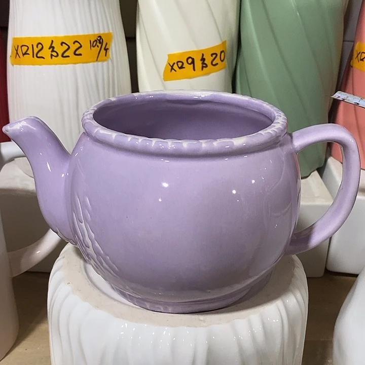 陶盆有孔 瑕疵针孔漏釉介意勿拍外口 12*22外高12