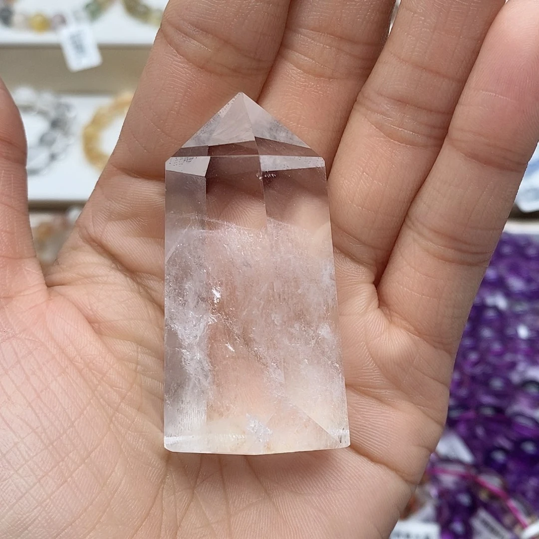 水晶手链未镶嵌白水晶柱