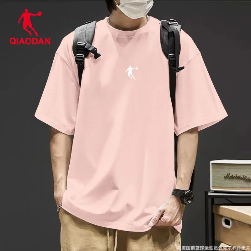 乔丹短袖男2025夏季新款透气宽松体恤运动时尚针织跑步男士T恤上