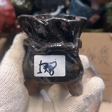 红陶粗陶花盆手工