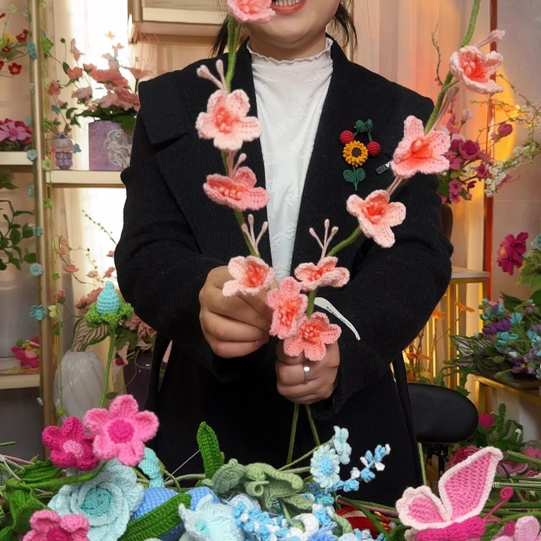 纯手工钩织钩织花束