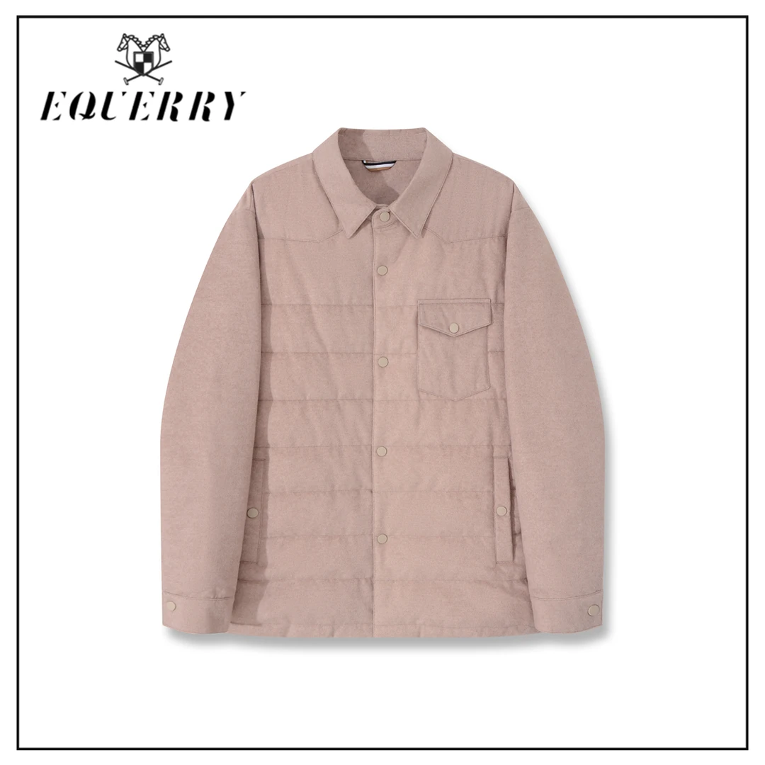 【贺邦夫妇专属】EQ男装户外通勤日常口袋纽扣95白鹅绒羽绒服-Y460