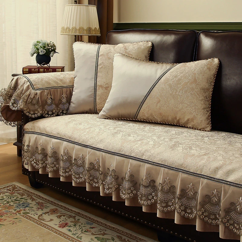 新款轻奢风沙发垫四季防滑美式高档坐垫套罩北欧现代简约夏季欧式