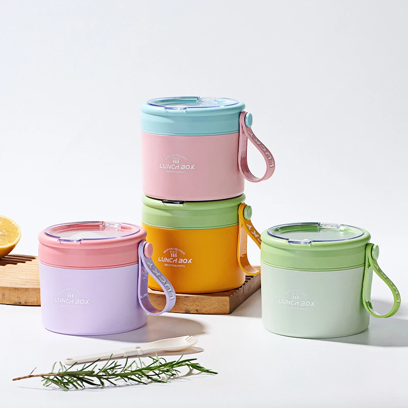 2025多巴胺316不锈钢汤罐便携饭盒上班族便当盒微波炉早餐杯