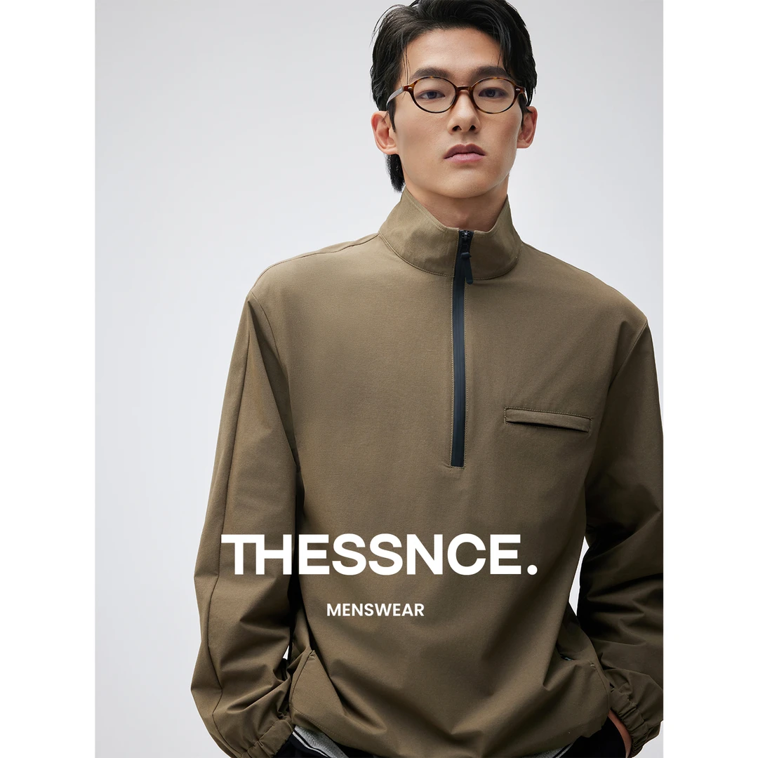 THESSNCE 东丽功能性防水四面弹运动半开襟拉链上衣男25春季新款