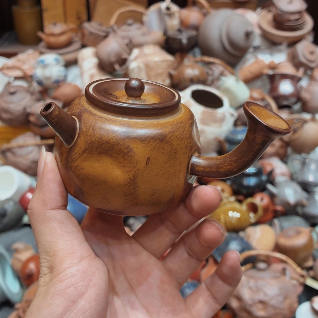 柴烧老岩泥高温茶器皿
