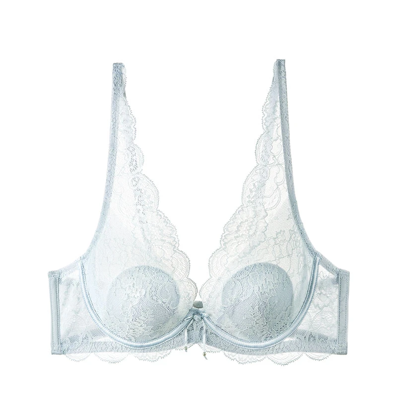 夏娃的诱惑兰莎薄款大胸显小软钢圈防下垂兔耳杯超薄文胸全罩杯