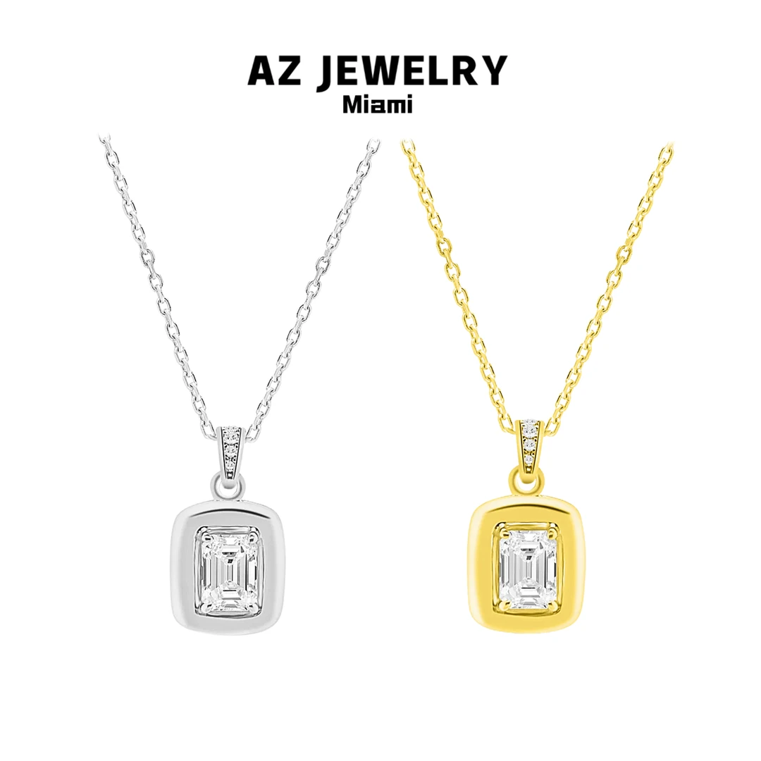 坠链均925银合成锆石 【未知秘境】简约百搭中性风方糖项链情侣礼物