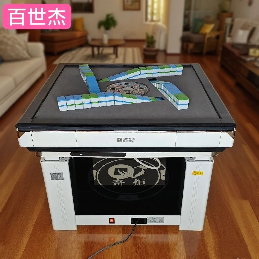 电暖炉麻将机全自动四口机麻升降茶几高配烤火送餐桌盖板多功能麻