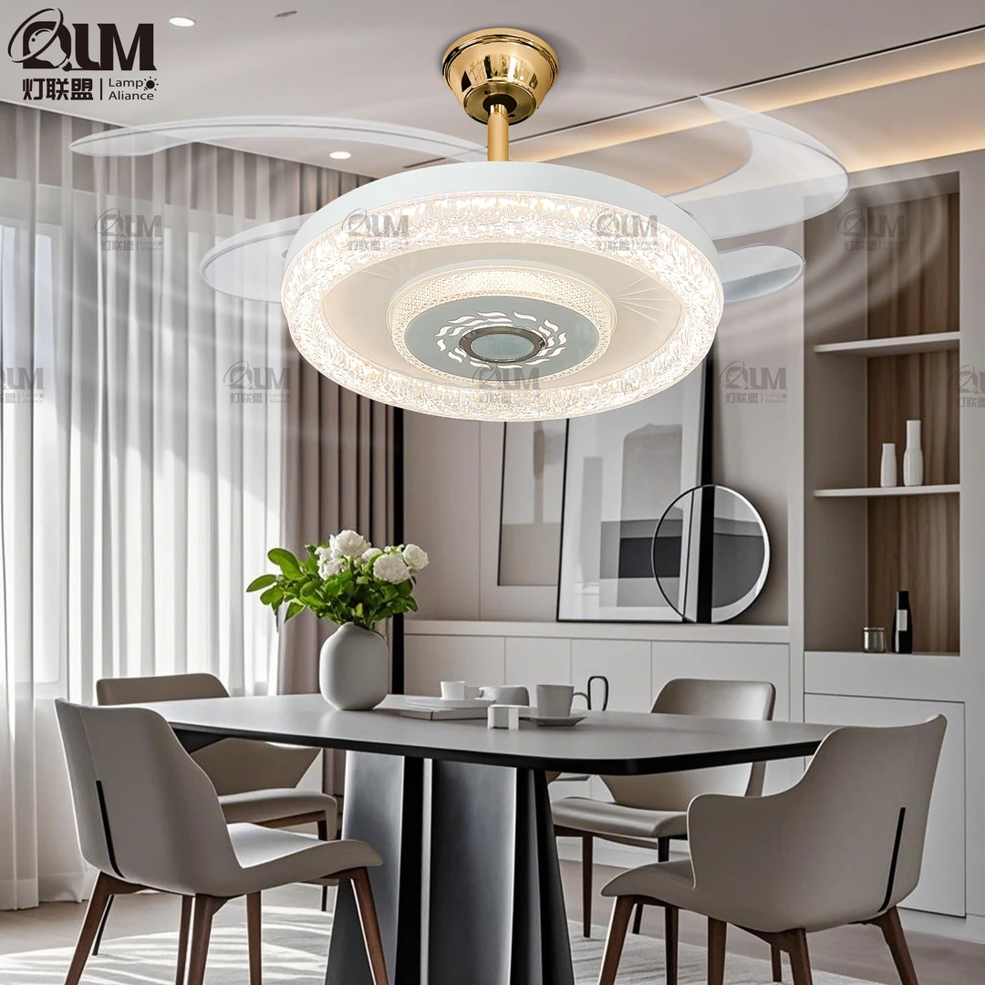 2120   简约现代风家用设计隐形风扇吊灯小客厅餐厅