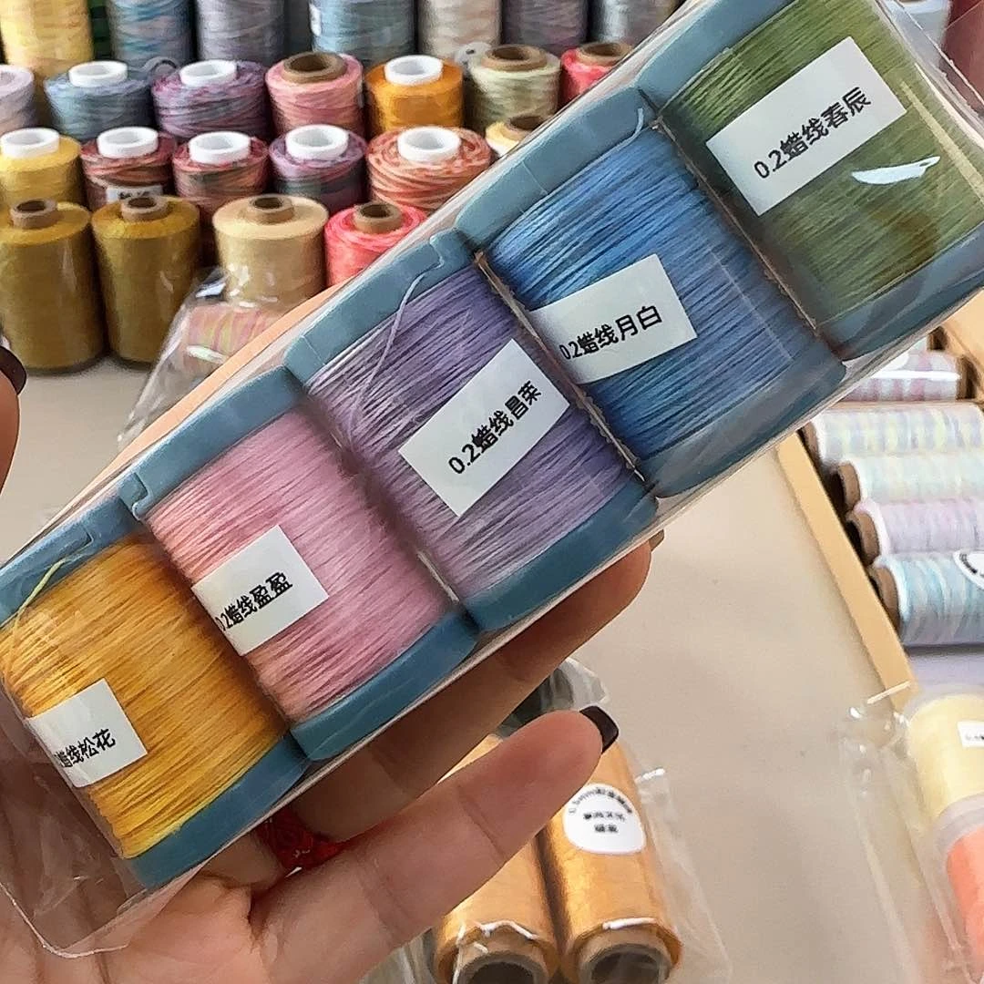 0.2圆蜡线迷你5个混搭糖果色系