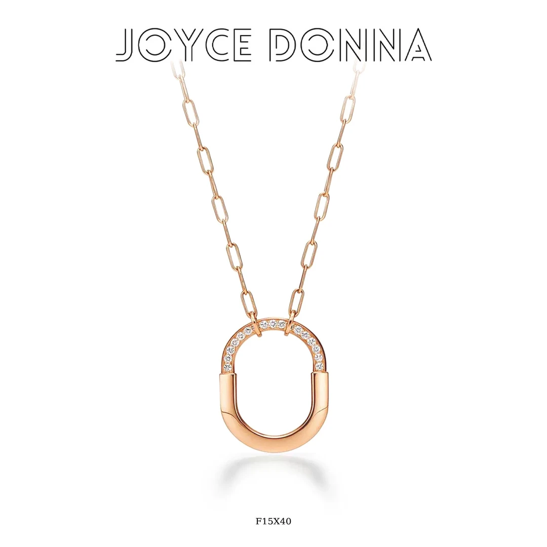 镀K金 法式气质高级感U形项链 F15X40