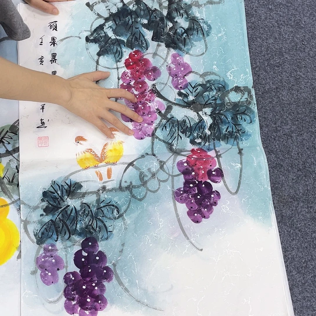 国画作品小姐姐放漏…